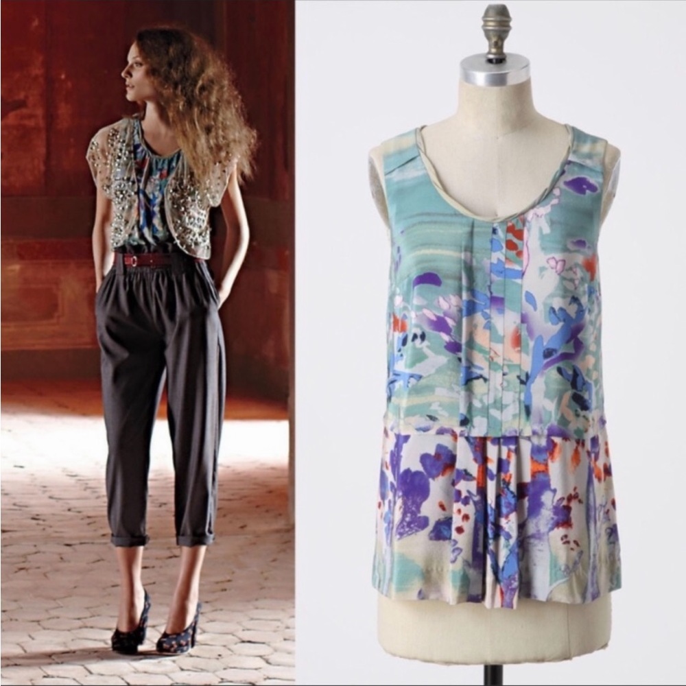 Moulinette Soeurs Watercolor Silk Top
